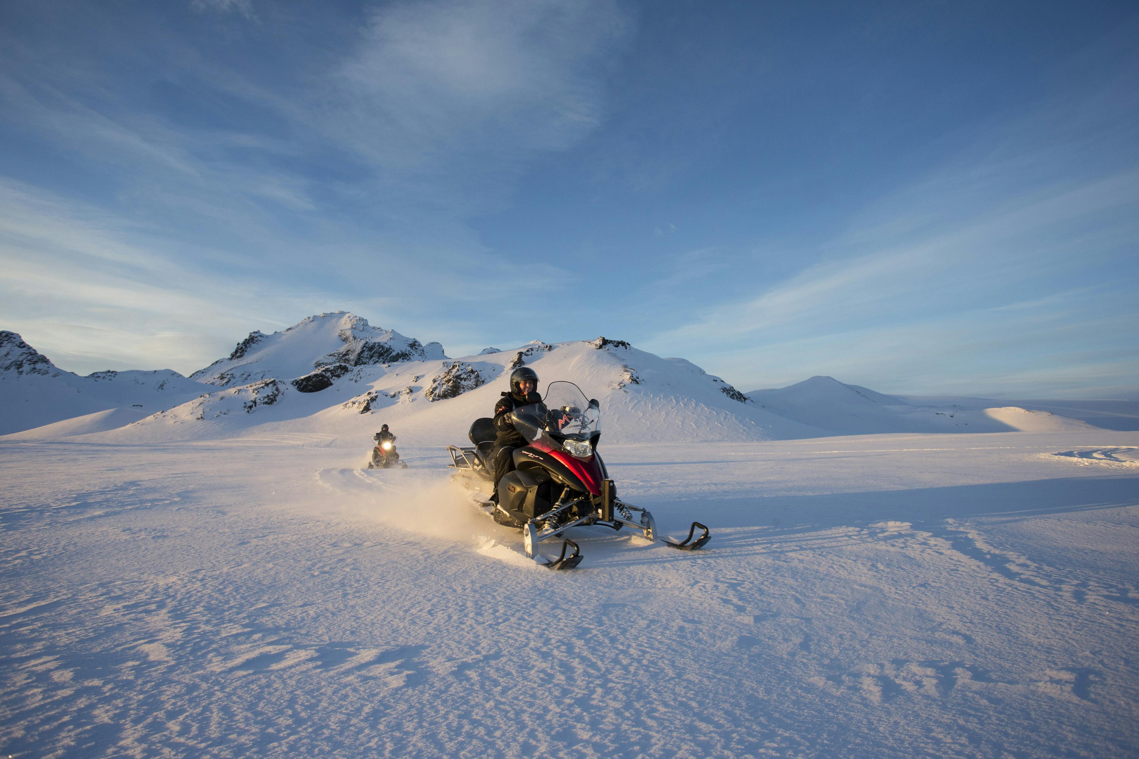  Hot Spring and Cool Glacier - Snowmobile and Secret Lagoon
